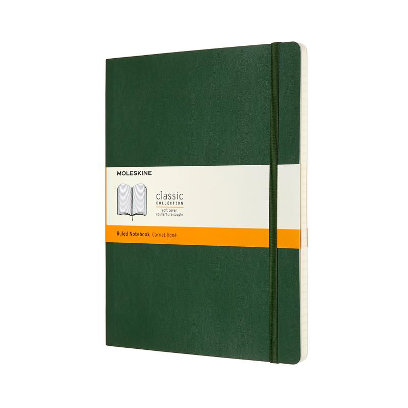 Moleskine Notebook XL Ruled Myrtle Green Soft