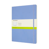 Moleskine Notebook XL Plain Hydrangea Blue Soft