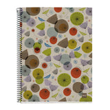 Eco-friendly Miquelrius A4 notebook with 120 ruled sheets, recycled cover, spiral binding, and color bands for easy organization.