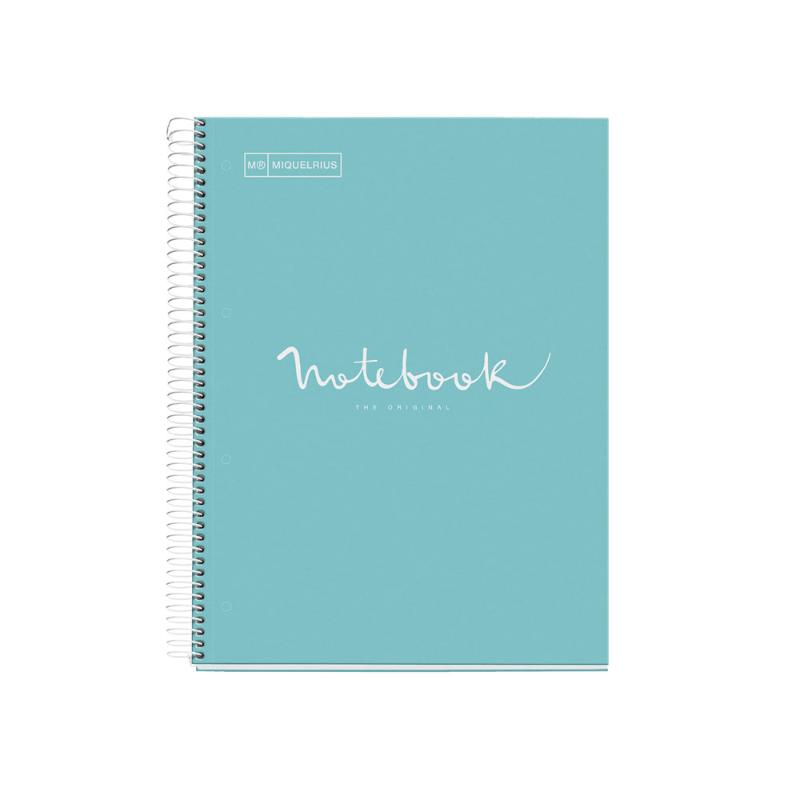 Miquelrius Notebook 5 Subject 120 Leaf A4 Ruled Emotions Sky Blue