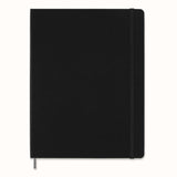 Moleskine Smart Notebook XL in black with ruled ivory pages, elastic closure, and digital integration for creative note-taking.