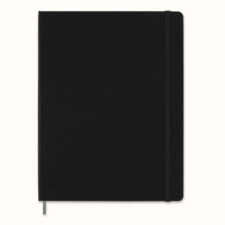 Moleskine Smart Notebook XL in black with ruled ivory pages, elastic closure, and digital integration for creative note-taking.