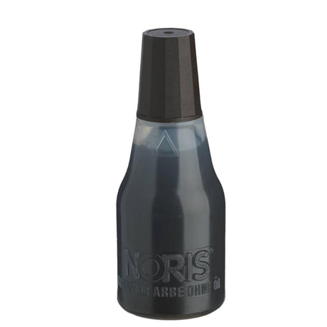 Noris #110 Endorsing Ink 25ml in deep brown, ideal for crisp stamps on paper and cardboard, dries in 10 seconds.