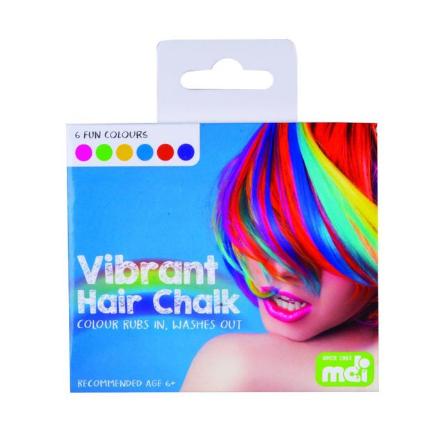 Vibrant Hair Chalk set with 18 dazzling colours for fun, temporary hair transformations and easy application.