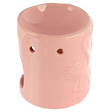 Ceramic oil burners featuring elegant pink flamingo designs, perfect for enhancing ambiance with soothing fragrances.