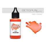 Octopus Fluids Alcohol Ink in Starfish Orange, 30ml, vibrant ink for fluid painting on non-porous surfaces.