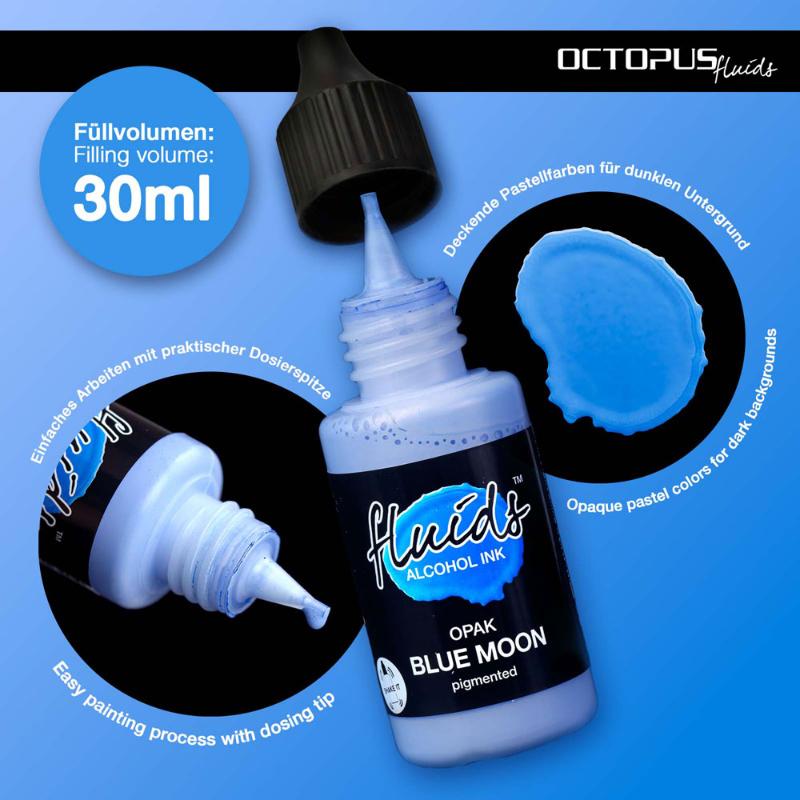 Octopus Fluids Alcohol Ink Opak Blue Moon 30ml