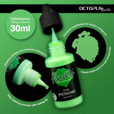 Octopus Fluids Alcohol Ink Opak in Pistachio Green, a fast-drying opaque ink ideal for artists on dark or transparent surfaces.