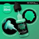 Opak Peppermint Green Alcohol Ink in a 30ml bottle, ideal for vibrant art on dark surfaces and fast-drying creative projects.