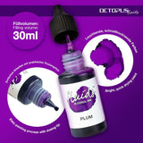 Rich Plum Violet alcohol ink in a 30ml bottle, perfect for vibrant fluid painting on various surfaces.