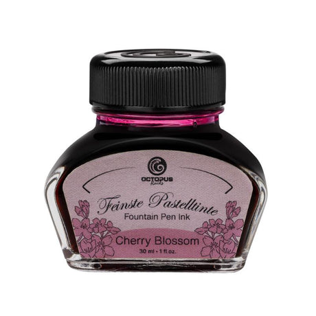 Pastel Cherry Blossom fountain pen ink in a 30ml bottle, perfect for smooth writing and artistic expression without smudging.