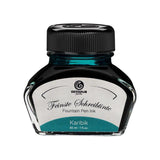 Vibrant blue-green Octopus Fluids Fountain Pen Ink Caribbean in a 30ml bottle, ideal for smooth and creative writing.