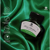 Vibrant 30ml Spring Green fountain pen ink by Octopus Fluids, designed for smooth, quick-drying writing and stunning shading effects.