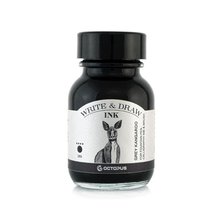 Premium 50ml smudge-proof and waterproof ink in 289 Grey Kangaroo, ideal for artists and fountain pen use.