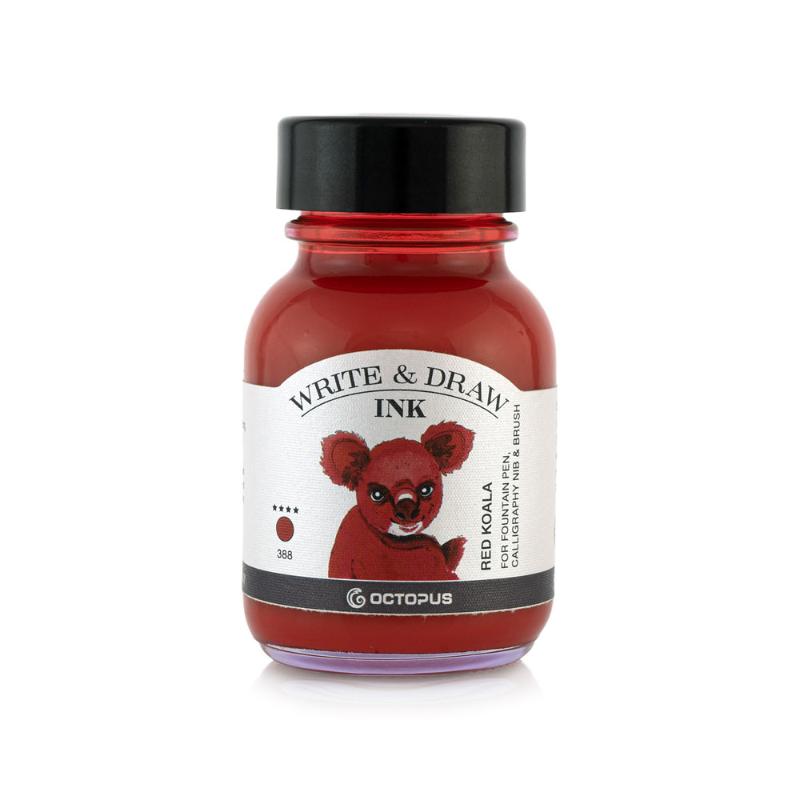 Vibrant 50ml red ink for writing and drawing; smudge-proof, waterproof, vegan-friendly, ideal for artists and calligraphers.