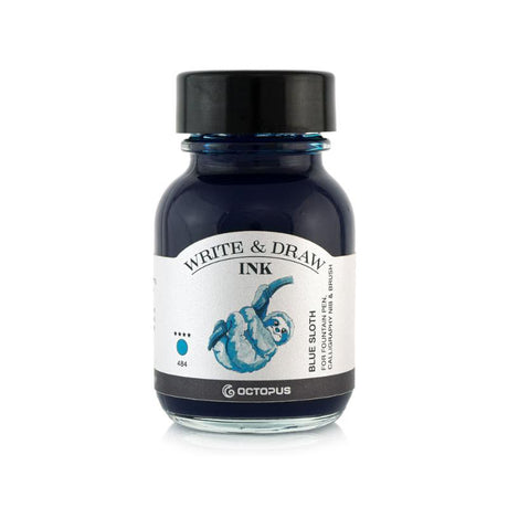 Vibrant 50ml blue ink for calligraphy and art, smudge-proof, waterproof, and vegan-friendly for creative projects.