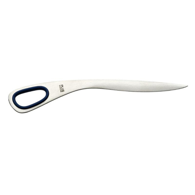 Elegant 17cm stainless steel letter opener with soft grip handle for precise cutting and enhanced comfort.