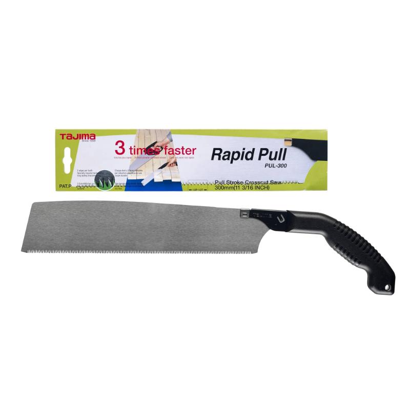 Tajima Pull Saw PUL300 12TPE with 12 TPI, designed for fast, precise cuts through all wood types, ideal for pros and DIYers.