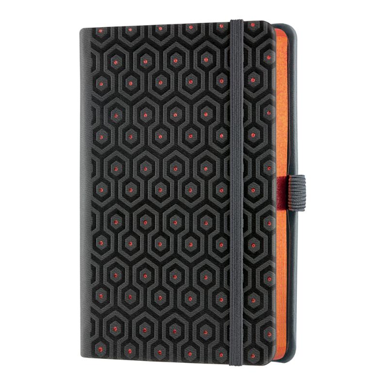 Elegant Castelli notebook in copper and gold, featuring ruled pages, luxury edges, and a stylish design with a pen loop.