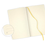 Elegant A5 notebook featuring a vibrant cockatiel design, quality ivory paper, ribbon marker, and eco-friendly FSC certification.