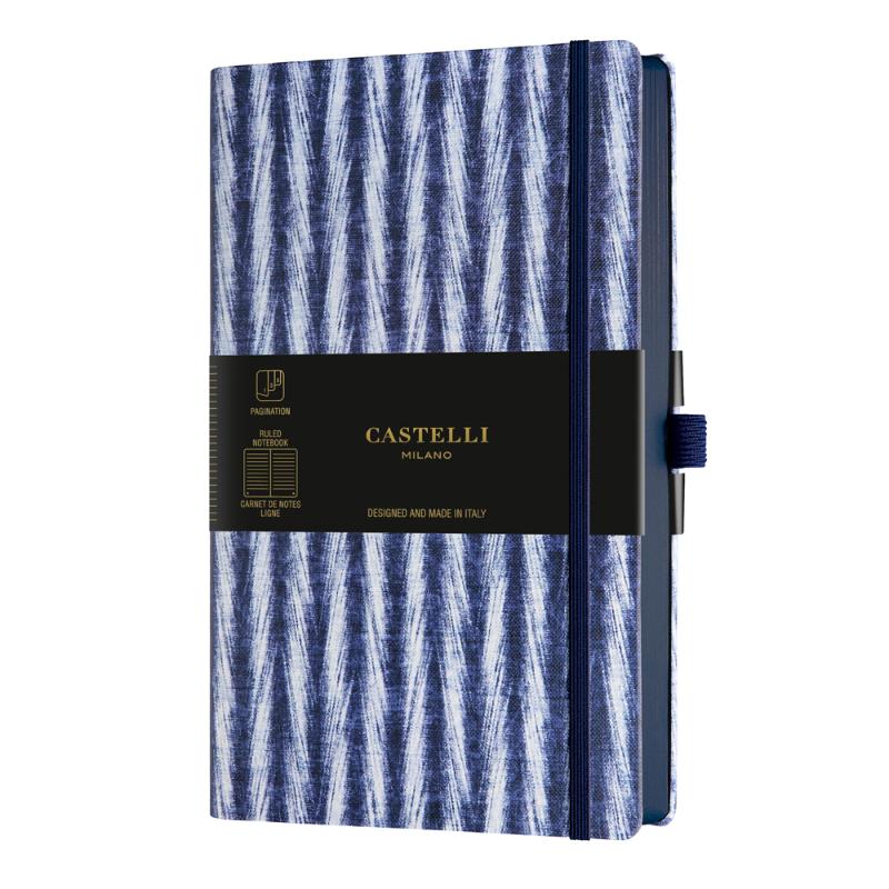 Castelli Notebook Shibori A5 Ruled Twill