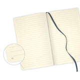 Elegant A5 notebook with a copper embossed cover, ivory ruled pages, and luxury detailing for writing and organization.