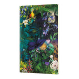 Elegant A5 notebook featuring animal illustrations among vibrant foliage, with durable cover and eco-friendly FSC certified paper.