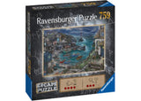 Ravensburger - ESCAPE - Treacherous Harbor game setup featuring players solving puzzles in an immersive adventure.