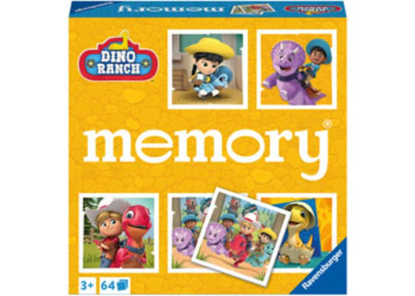 Colorful Dino Ranch Memory game by Ravensburger featuring 48 cards to enhance children's memory and concentration skills.