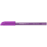 Schneider Ballpoint Pen Vizz in vibrant Medium Violet, featuring smooth writing, recycled plastic body, and a durable stainless steel nib.