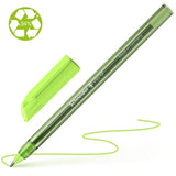 Schneider Vizz light green ballpoint pen with medium nib, showcasing a durable design and innovative Gelco technology for smooth writing.