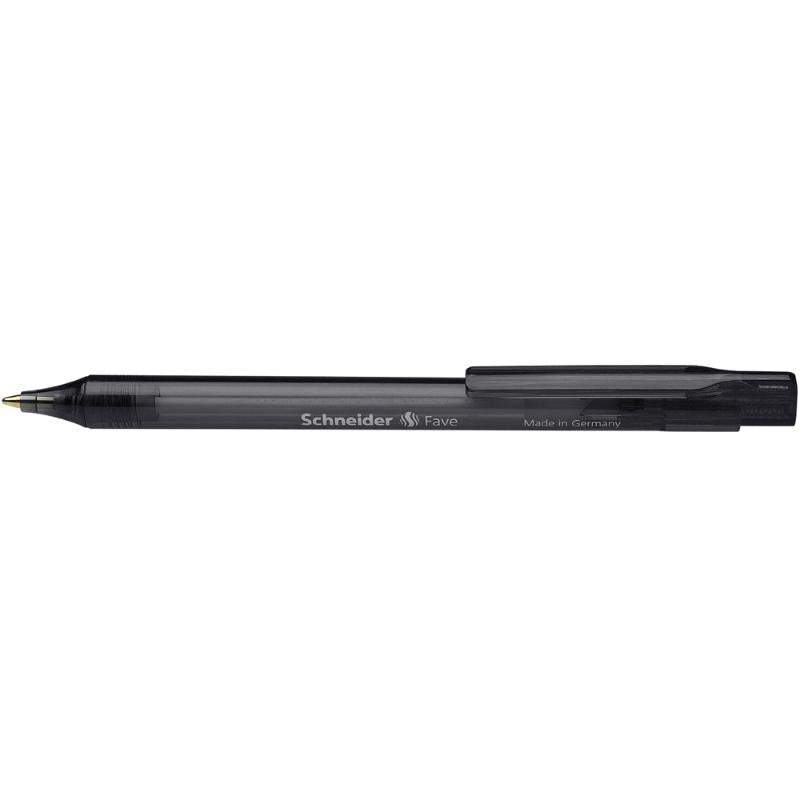 Elegant black Schneider Fave Ballpoint Pen with replaceable giant tip refill for effortless writing and eco-friendly use.