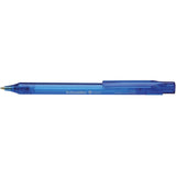 Schneider Fave Blue ballpoint pen featuring elegant design, waterproof ink, and innovative refillable Plug+Play system.