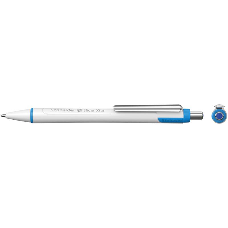 Schneider Slider Xite Extra Broad Blue pen features Viscoglide technology for smooth writing and a sustainable, comfortable design.