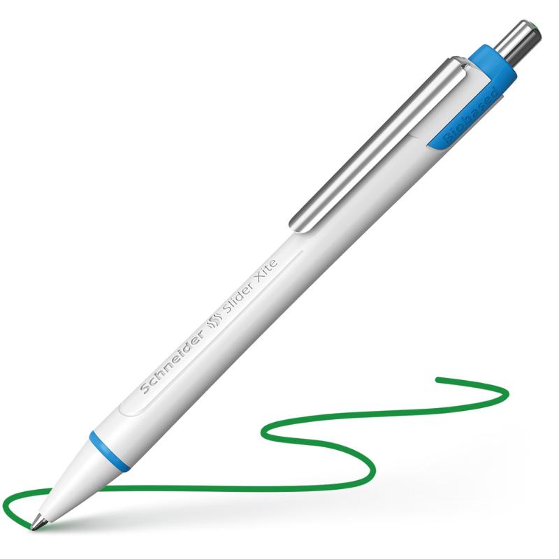 Schneider Slider Xite Extra Broad green ballpoint pen with ergonomic design and smooth ink flow for effortless writing.