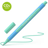 Pastel mint ballpoint pen with smooth writing Viscoglide® technology, ergonomic design, quick-drying ink, and eco-friendly production.