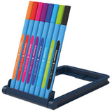 Schneider Slider Edge XB ballpoint pens set of 8 in assorted colors, featuring smooth writing and ergonomic design.