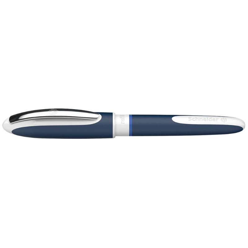 Schneider Rollerball One Change 0.6mm Blue pen with smooth writing tip, ergonomic grip, and eco-friendly features.