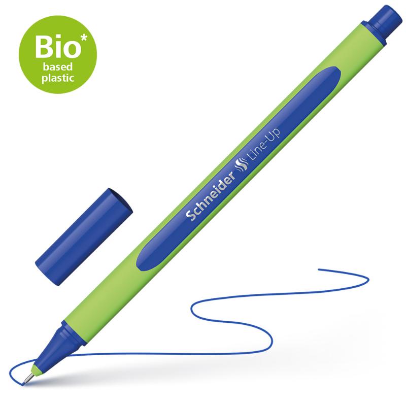 Schneider Fineliner 0.4mm in Lapis Blue, featuring ergonomic design and eco-friendly materials for precision writing and drawing.