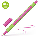 Ergonomic triangular fineliner in fashion pink, perfect for vibrant outlining, sketching, and eco-friendly writing.