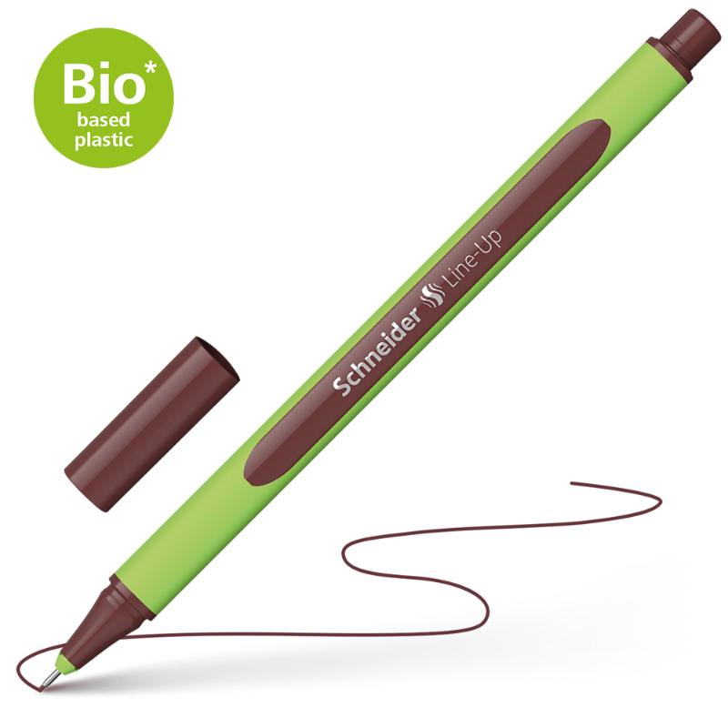 Schneider Fineliner 0.4mm in Topaz Brown, featuring ergonomic grip and eco-friendly design for precise drawing and writing.