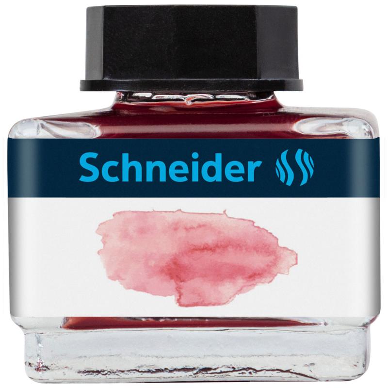 Schneider 15ml Blush pastel ink in a glass bottle, perfect for bullet journaling and creative writing projects.