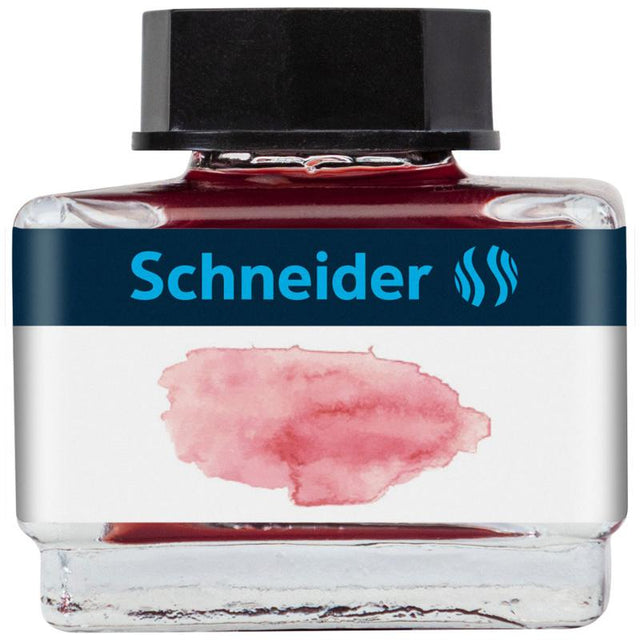 Schneider 15ml Blush pastel ink in a glass bottle, perfect for bullet journaling and creative writing projects.