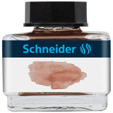 Schneider Bottle Pastel Ink in Cognac, 15ml, elegantly packaged for vibrant, smooth application in writing and crafts.