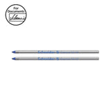 Schneider Ballpoint 56 medium blue refills, 2-pack, featuring stainless steel tips for smooth, smear-free writing.