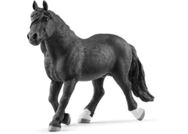 Detailed Schleich Noriker Stallion figurine, showcasing its powerful physique and vibrant coat, perfect for play or display.