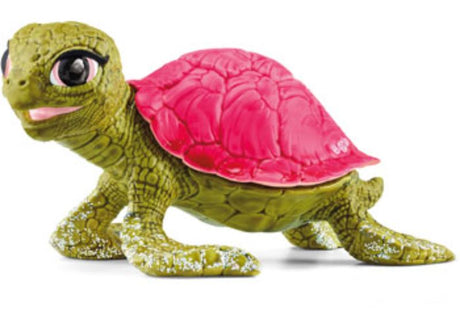 A vibrant pink sapphire turtle figurine, perfect for imaginative play and decorative display, crafted with realistic detail.