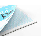 Silvine A4 Graph Pad with 1mm, 5mm, and 10mm grids, 90gsm, 50 sheets for precise drawing and data plotting.