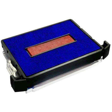 Trodat Pad 6/4750/2 in blue and red, designed for clean, non-toxic impressions with easy cartridge replacement.