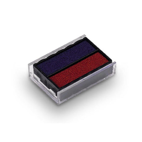 Trodat Pad 6/4850/2 in vibrant Blue/Red, designed for clean impressions and easy cartridge changes; non-toxic ink.